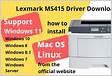 Download Lexmark MS415 MFP Universal Print Driver .0 for Windows 7
